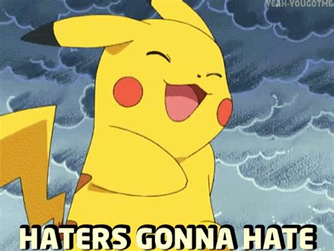 haters gonna hate pokemon yellow gif | WiffleGif