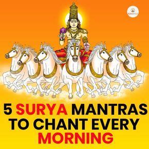 The 5 Surya Mantras to Chant Every Morning – Surya Deva Mantras | Mantras, Surya, Chants