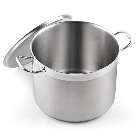 Cooks Standard Stockpots Stainless Steel, 20 Quart Professional Grade Stock Pot with Lid, Silver ...