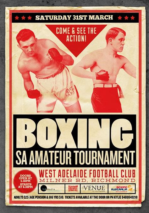 Vintage style boxing poster | Boxing posters, Vintage boxing posters, Sport poster design