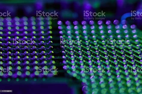 Cpu Socket Land Grid Array lga Macro View Stock Photo - Download Image ...