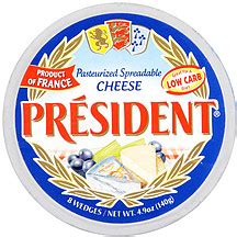 President Cheese Pasteurized Spreadable 4.9 Oz Nutrition Information ...