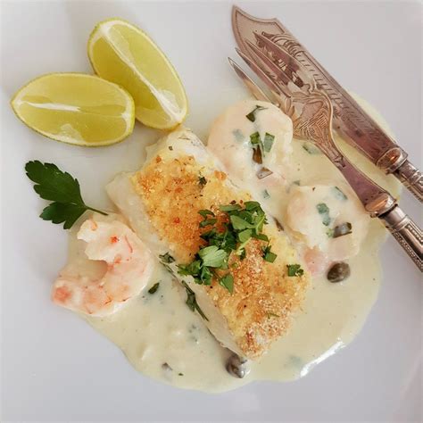 Oven baked Cod Loin and Shrimp in a lemon cream sauce. | Lemon cream sauce, Oven baked cod ...