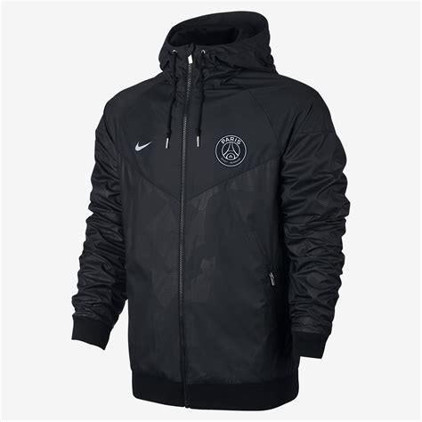 Nike Paris Saint-Germain Authentic Windrunner - Black / Pure Platinum ...