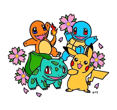 Pokemon Bulbasaur Charmander Squirtle Pikachu