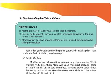 Kunci Jawaban PAI Kelas 9 K13 Halaman 164 Aktivitas Siswa 3: Contoh ...