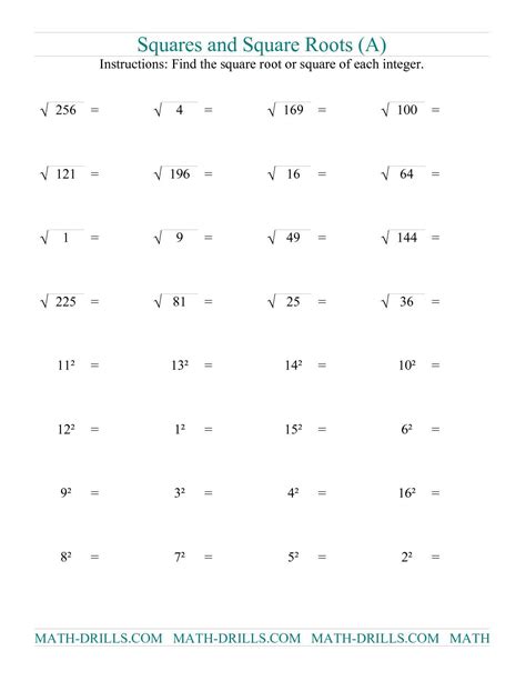 Simplify Square Roots Worksheet – E Street Light