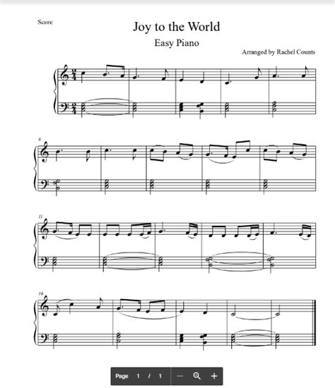 Joy to the World Piano Sheet Music (FREE!)