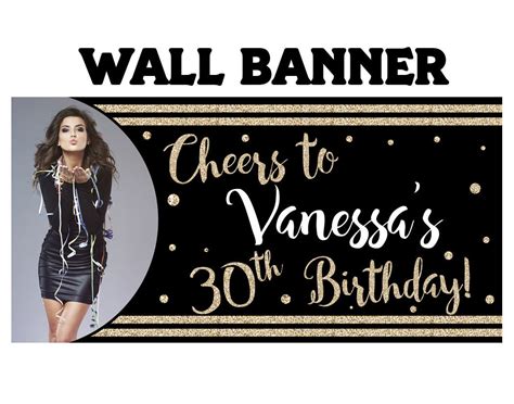 Cheers to 30 Photo Banner ~ Personalized Party Banner - 13th Birthday ...