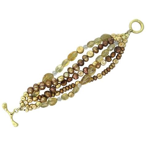 Robert Lee Morris Pearl Quartz Gold Toggle Bracelet Featured in our ...