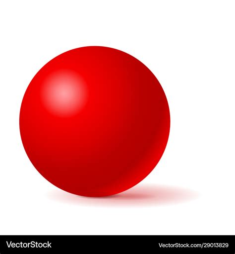 Red sphere 3d geometric shape Royalty Free Vector Image