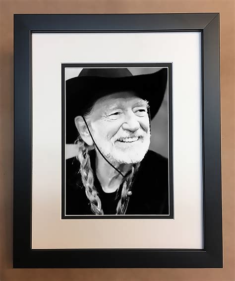 Willie Nelson Black and White Photo Professionally Framed | Etsy