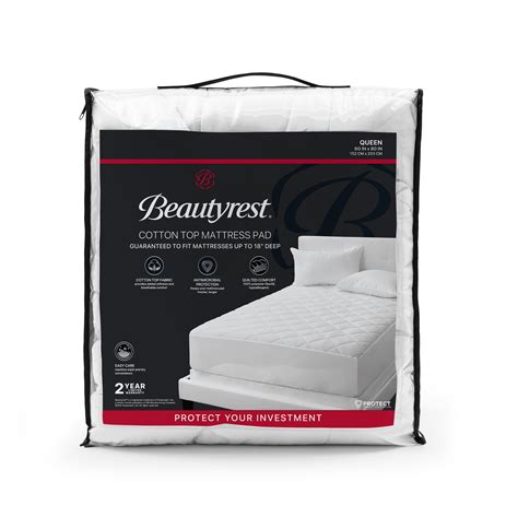 Shop Beautyrest Cotton Top Mattress Pad, King, Cotton - Great Prices Await - Walmart.com