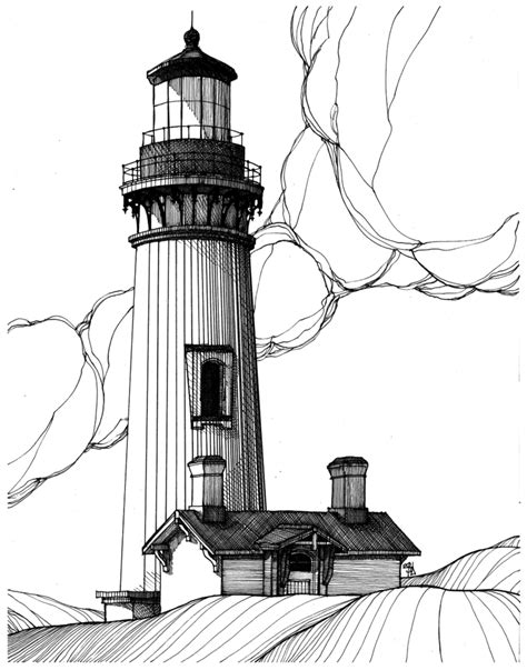 Lighthouse Drawing Simple at PaintingValley.com | Explore collection of Lighthouse Drawing Simple