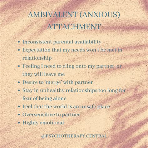 Ambivalent (Anxious) Attachment