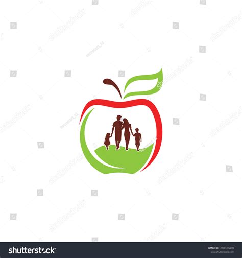 Apple Family Planning Logo Design Stock Vector (Royalty Free) 1607100490 | Shutterstock