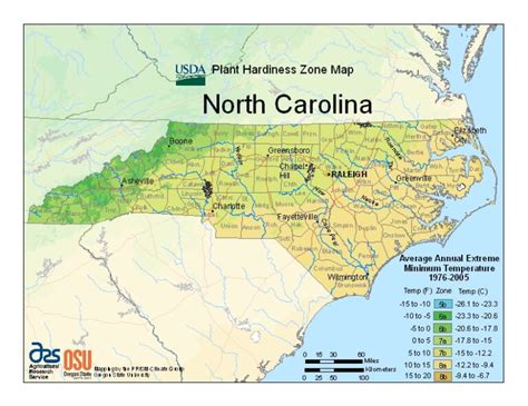 North Carolina USDA Plant Hardiness Zone Map - Ray Garden Day