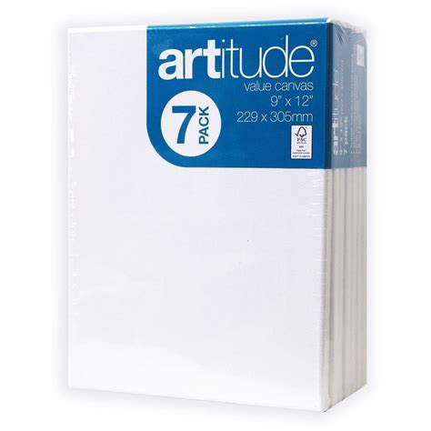 Artitude Canvas 9x12 Inch / 229 x 305mm Thin Edge Pack of 6