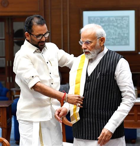 Prime Minister Narendra Modi meets BJP state president K Surendran