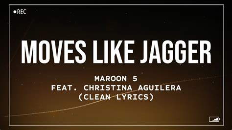 Maroon 5 - Moves Like Jagger (feat. Christina Aguilera) (Clean Lyrics ...