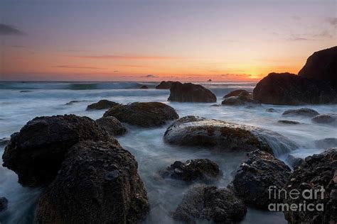 Sunset over the Rock Photograph by Michael Dawson - Pixels