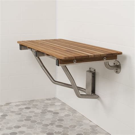 32" Wide Teak ADA Wall Mount Shower Seat – Teakworks4u