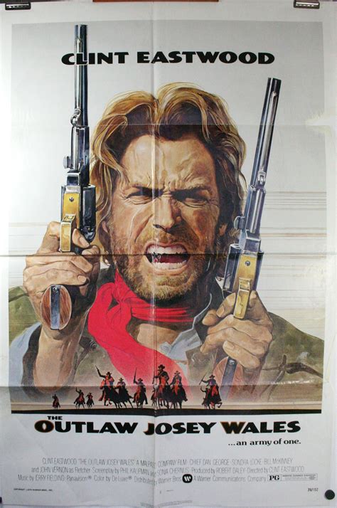 OUTLAW JOSEY WALES, Original Clint Eastwood Western Movie Theater ...