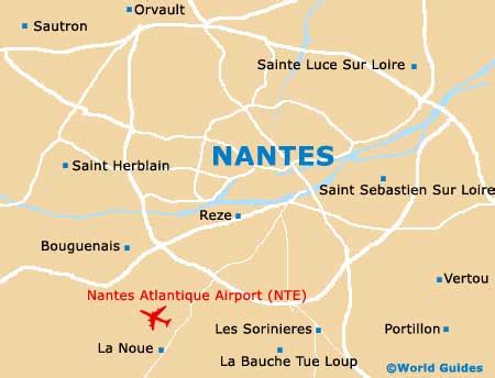 Nantes Map Showing