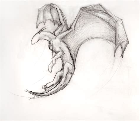 Simple Flying Dragon by ThousandWordsToSay on DeviantArt