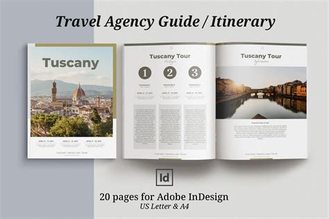 Travel Guide Itinerary Template | Magazine Templates ~ Creative Market