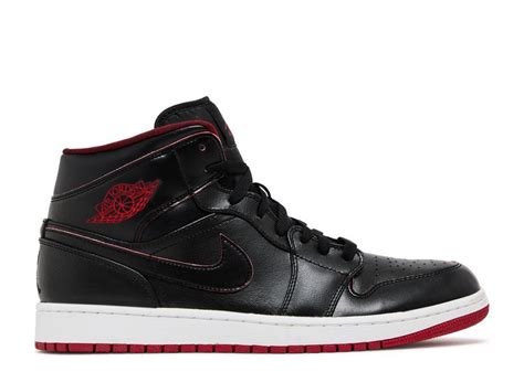 Air Jordan 1 Mid 'Black Red' - Air Jordan - 554724 028 - black/white ...