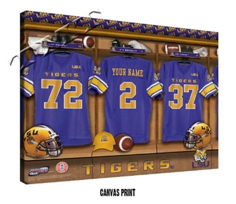 Personalized LSU Tigers Football Locker Room Sign