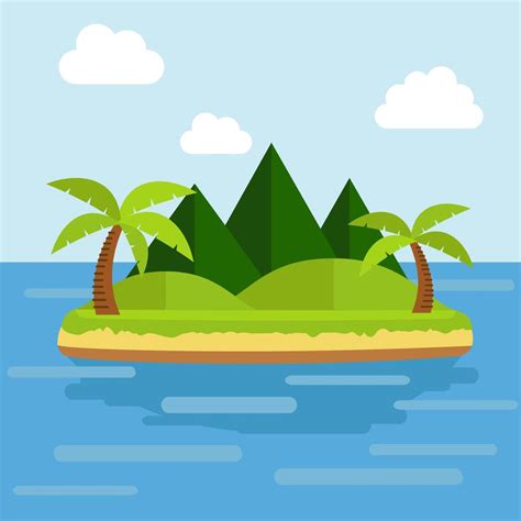 Tropical Island 340726 Vector Art at Vecteezy