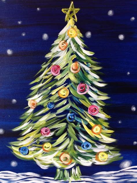 christmas paintings on canvas - Yahoo Image Search Results | Christmas tree painting, Christmas ...