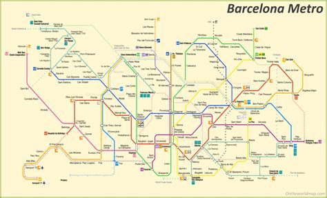 Barcelona Metro Map