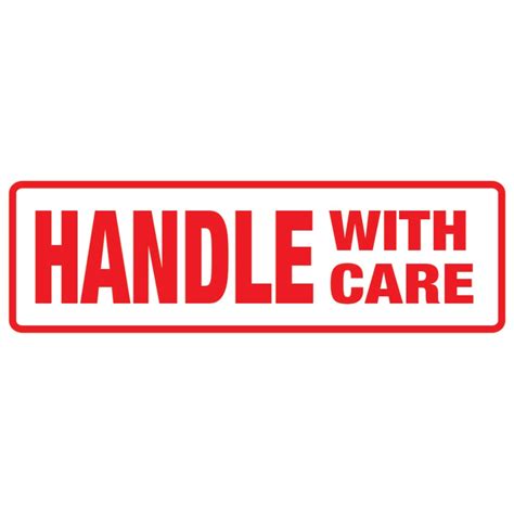 HANDLE WITH CARE Labels 148mm x 50mm - Europa Industries