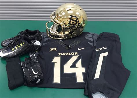 Black Baylor Football Jersey / No. 17 Baylor Bears Nike Replica Game ...