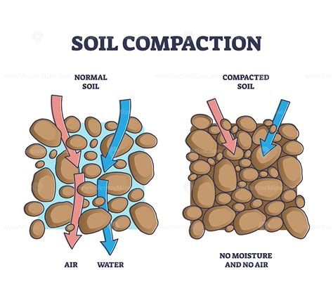 Soil compaction method and compared normal with compacted outline diagram | Outline, Soil, Method