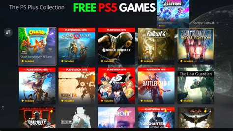 Free PS5 Games PS Plus Collection All Free Games - YouTube