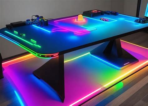 Premium AI Image | RGB gaming table