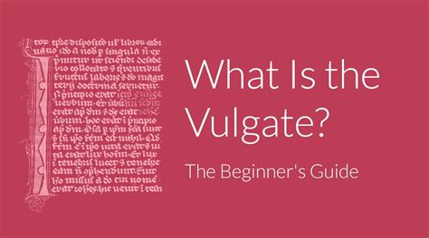 What Is the Vulgate? The Beginner's Guide - OverviewBible