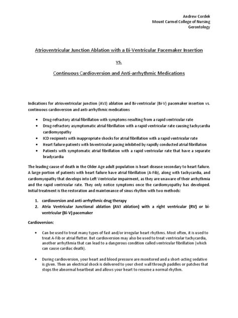 AVJ Ablation vs Cardioversion | Cardiac Arrhythmia | Artificial Cardiac Pacemaker