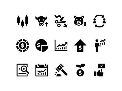 Stock Market Icons by Ayub Irawan on Dribbble