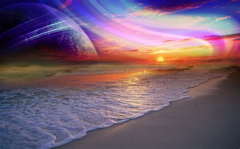 Beautiful Rainbow Wallpapers - Rainbow Beach Background (#1200328) - HD Wallpaper & Backgrounds ...