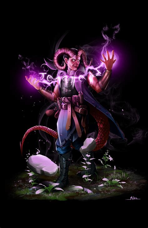 Tiefling Sorcerer Portrait : 1275 x 1650 jpeg 444 кб. - pic-smidgen