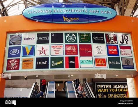 Entrance to Victoria Place shopping centre above Victoria railway station, London Stock Photo ...