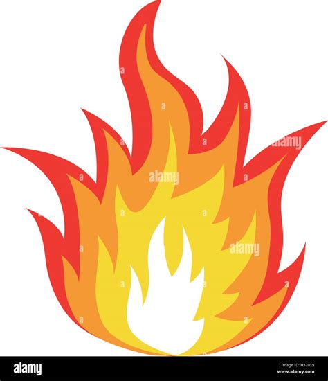 Isolated abstract red and orange color fire flame logo on white ...