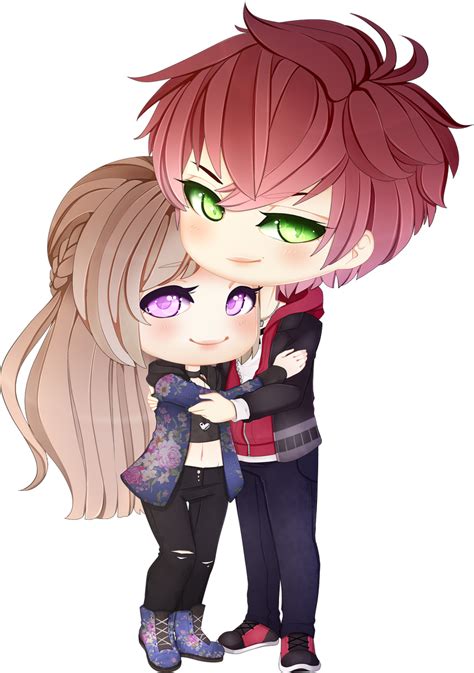 Chibi Couple Comm - For Yuiannii by x-Cute-Kitty-x on DeviantArt