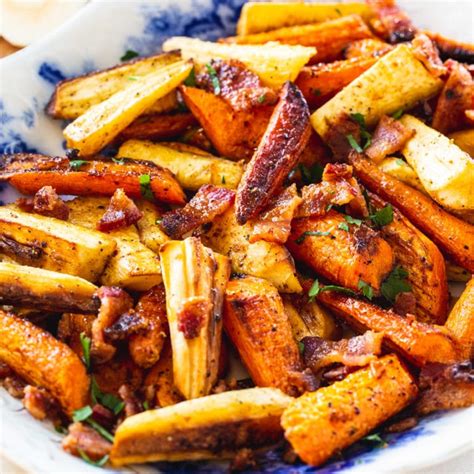 Roasted Carrots and Parsnips with Bacon - Spicy Southern Kitchen