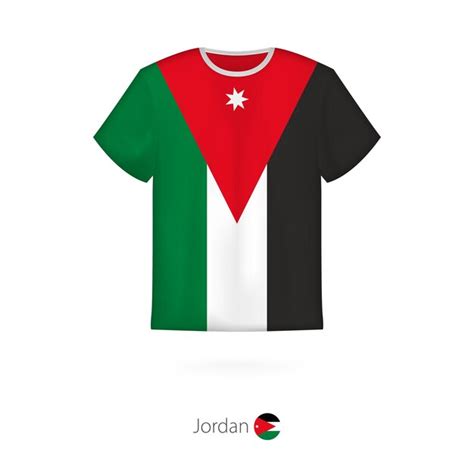 Premium Vector | Tshirt design with flag of jordan tshirt vector template